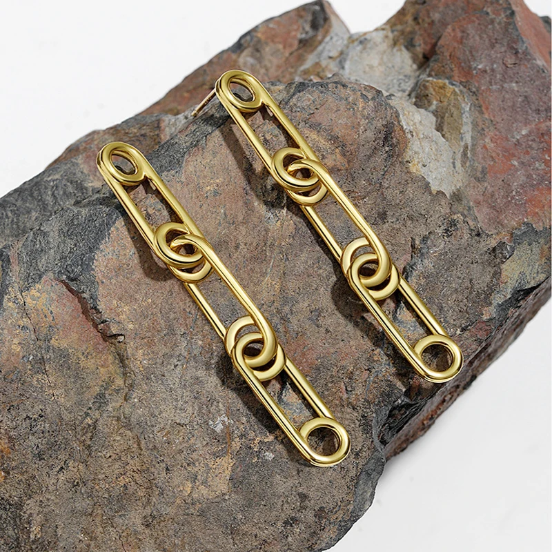 Amaiyllis Tropfen-Ohrringe aus 925er-Sterlingsilber, leicht, luxuriös, modisch, Nische, lange Kette, Clip-Ohrringe, Schmuck für Frauen – Detail 2