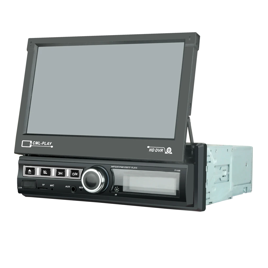 1 Din Car Radio Bluetooth Mirror link 1din Multimedia Player Touch Screen Retractable MP5 USB Audio Stereo 7110S
