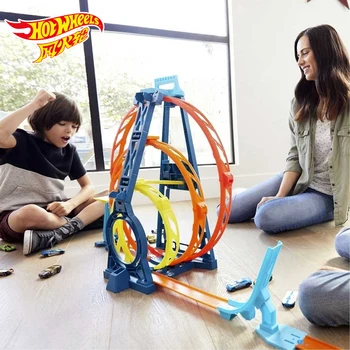

Hot Wheels Small Sports Car Track Set Boys Toy Car Model New Three-ring Challenge Track Combination Set GLC96
