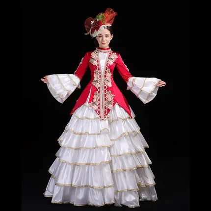

cake rufffled flare sleeve Medieval dress Renaissance ball gown Sissi princess ball gown Victorian Belle Ball