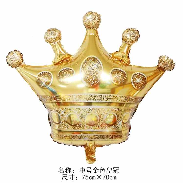 Стиль большой Корона воздушный шар из фольги День рождения украшение декоративная Золотая Корона Шар Стенд колонна мини-шар