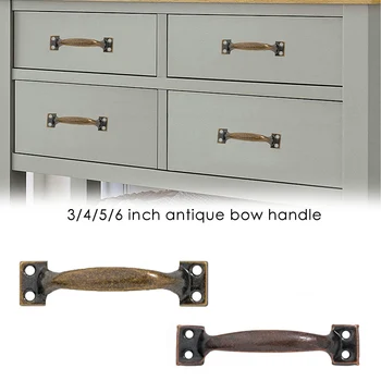 

Vintage Door Handles 5pcs/set Antique Knobs Bronze Handles for Kitchen Door Cabinets Cupboard Handles Furniture Hardware