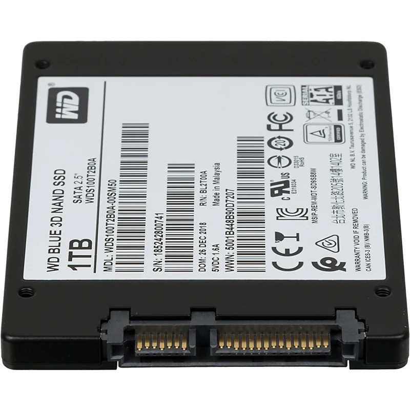 Накопитель SSD WD Original SATA III 1Tb WDS100T2B0A Blue 2.5"