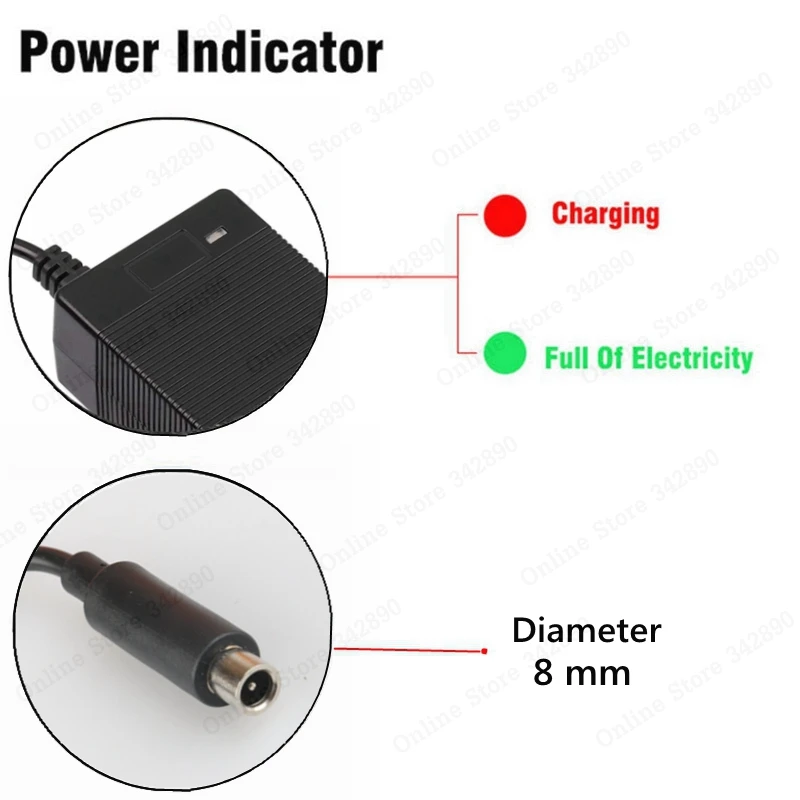 Carregador para Xiaomi Acessórios da Bicicleta Carregador de Bateria Scooter Mijia M365 Pro Ninebot Es1 Es2 Es4 Elétrico 126 Watts 42 v 3a - Image 5