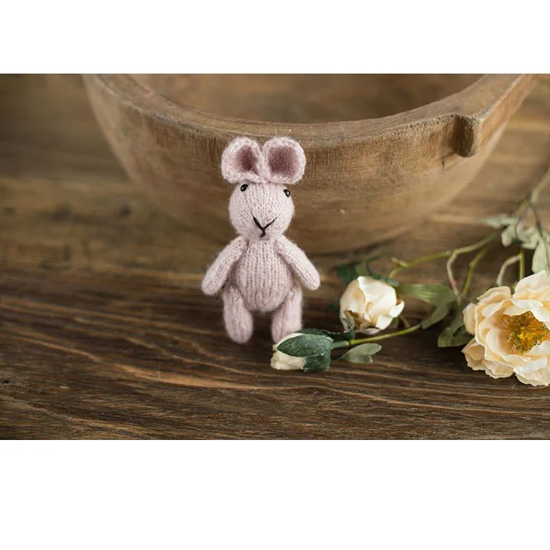 Baby Newborn Photography Props Doll Studio Photo Props Baby Photo Knitted Rabbit Doll Toy