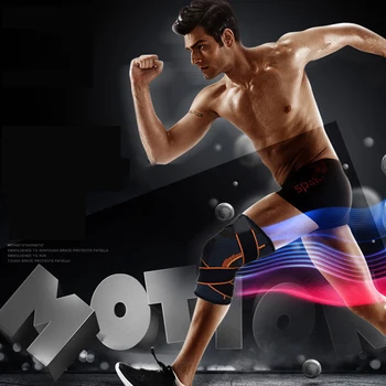 

Sports Elastic Compression Anti-skid Knee Pads Nylon Leggings Fitness Climbing Protector