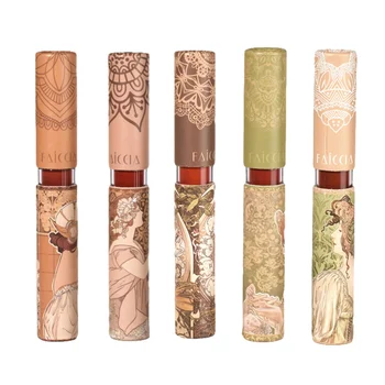 

5pcs Women Lip Gloss Non-Stick Cup Long Lasting Chic Liquid Lipstick Makeup Set for Office Summer Party Shopping