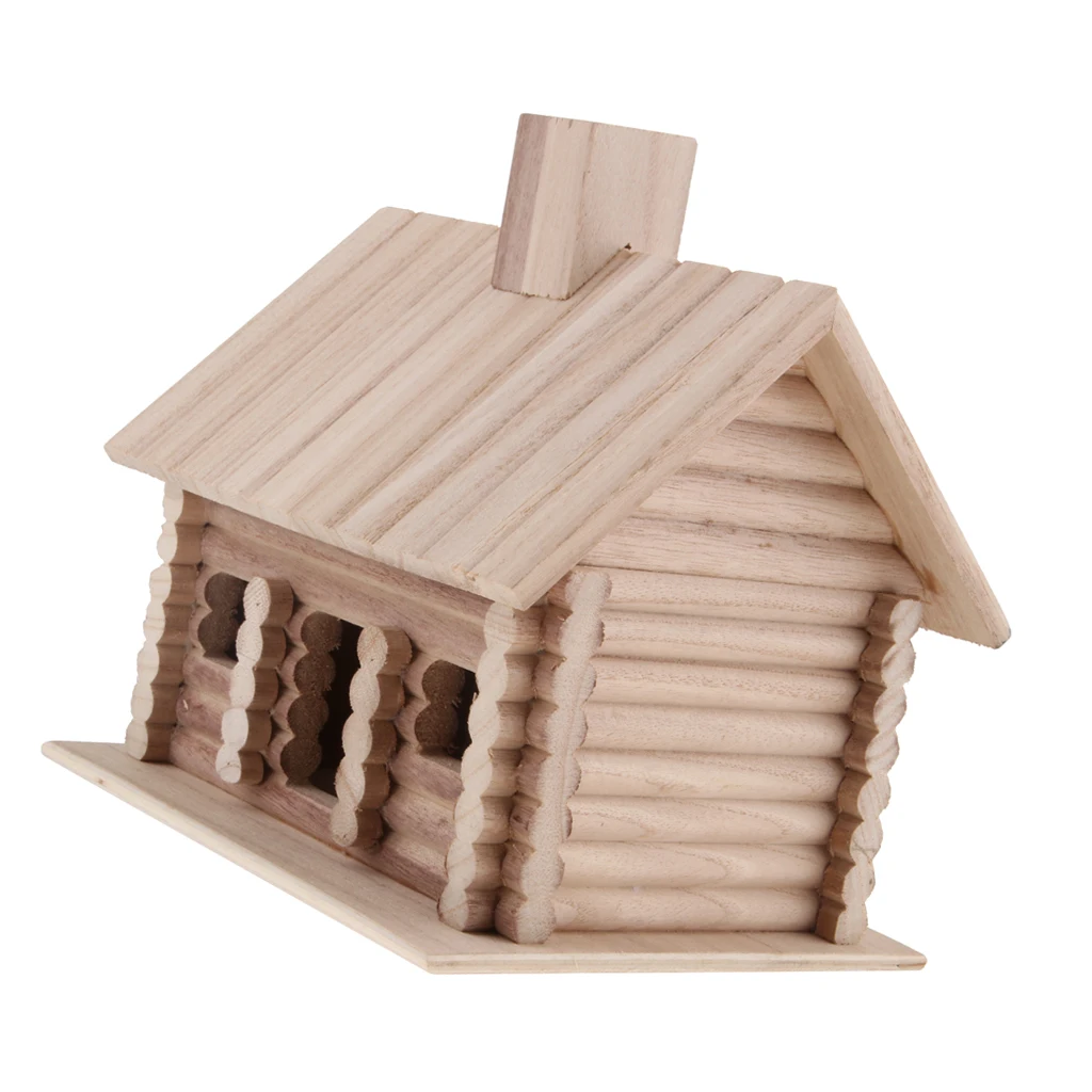 Handmade Larger Bird House Wooden Bird Nesting Box Home Garden Ornament