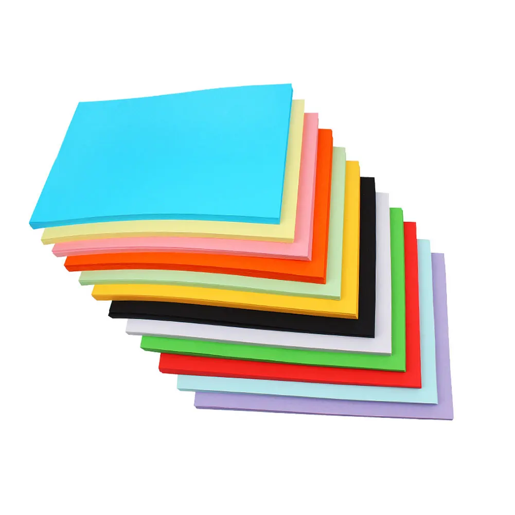 Papel de Cópia Cartão de Papel Material de Escritório Pces Impressora Colorida Papel Colorido 160gsm a4 Impressão Escola Premium Artesanato 100 7 Cheap Papel p cópia