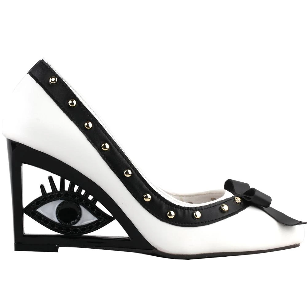 two tone heels pumps