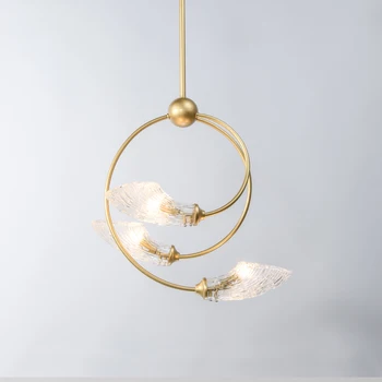 

American Iron Glass Pendant Lights Lighting LED Pendant Lamp Dining Living Room Bedroom Cafe Kitchen Loft Decor Hanging Lamp