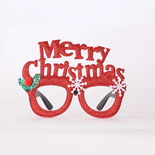 Рождественские украшения игрушки для взрослых и детей Санта-Клаус Снеговик рога очки Рождественские декоративные очки - Цвет: Red Christmas