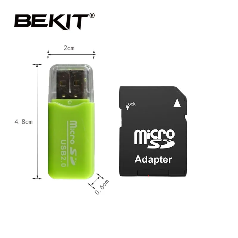 SA-CR Bekit картой Micro SD объемом 16 Гб оперативной памяти, 32 Гб встроенной памяти, 64 ГБ 128 ГБ 256 Class10 TF карты A1 UHS-3 80 МБ/с. памяти microsd карты для samrtphone и настольный ПК - Емкость: SA-CR