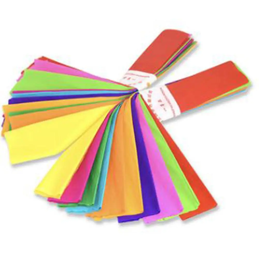 

GloryStar 10 Pcs/bag Crepe Paper Coloured Craft Paper Florist Paper DIY Tool