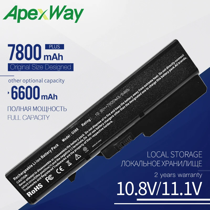 Аккумулятор для ноутбука LENOVO 6600 мАч G560 G565 G570 G575 G770 G470 V360 V370 V470 V570 Z370 Z460 Z465 Z470 Z475 Z480