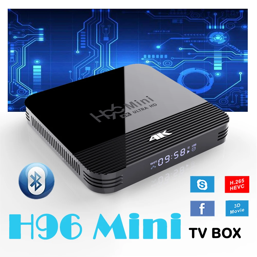 H96 ТВ приставка Android 9,0 RK32288 четырехъядерный Wifi 4K h96 mini 2GB 16GB телеприставка 3D фильмы Google голосовой помощник Netflix Youtube