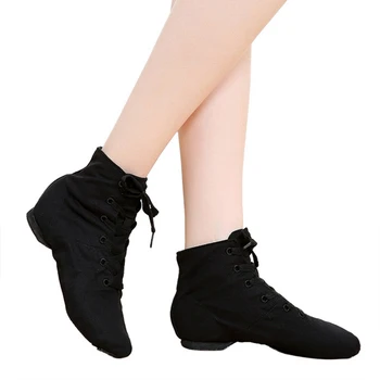 

Dance Shoes Boot Boys Men Soft /Rubber Sole Dancing Shoes Women Jazz/Salsa/Ballroom dance Shoes Ladies Red/Black Canvas EU30-45