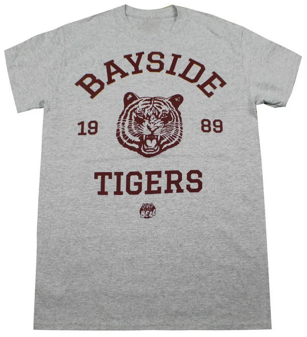 SAVED BY THE BELL BAYSIDE TIGERS T-Shirt MENS RETRO TV SHOW TEE ADULT Shirt Cotton Customize | Мужская одежда