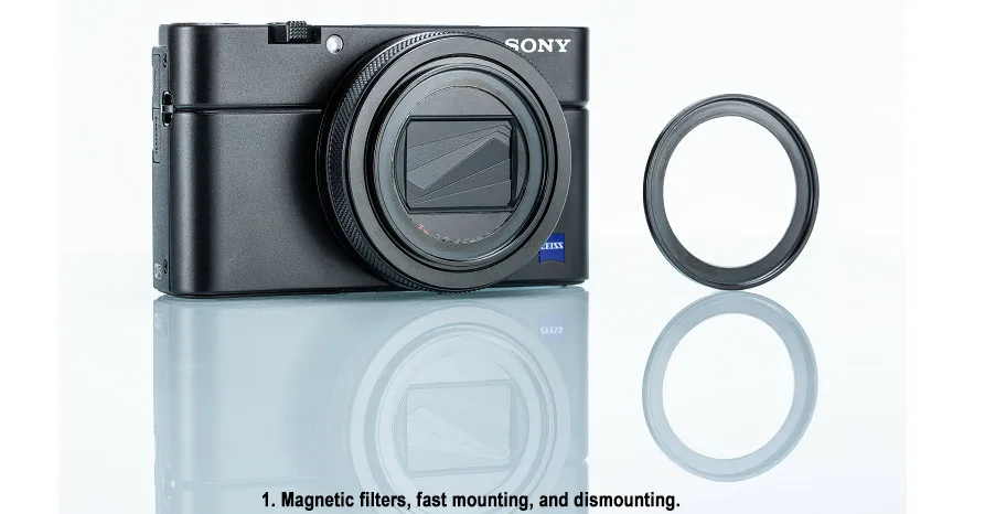 Kase для магнитных фильтров RX100 M6 3 в 1 комплект mc uv+ cpl+ nd фильтр