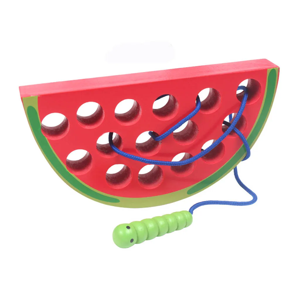 Червь едят яблоко игра дети Монтессори обучающая игрушка резьба деревянная форма раннего обучения познание интеллект детская математическая игрушка