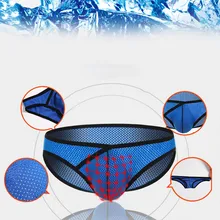 Mesh Men Breathable Underwear Convex Boxer Shorts Male Panty Flexible Shorts Man Swimwear Running Fitness Underpant Homme Bikini