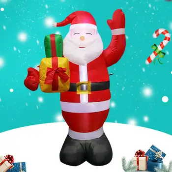 

150cm EU Plug/US Plug Christmas Inflatable Lighting Santa Claus Model Xmas Gift Garden Props Party Holiday DIY Decoration