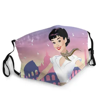 

Audrey Hepburn Roman Holiday Washable Mouth Face Mask Printed Anti Haze Protection Mask Mouth Muffle