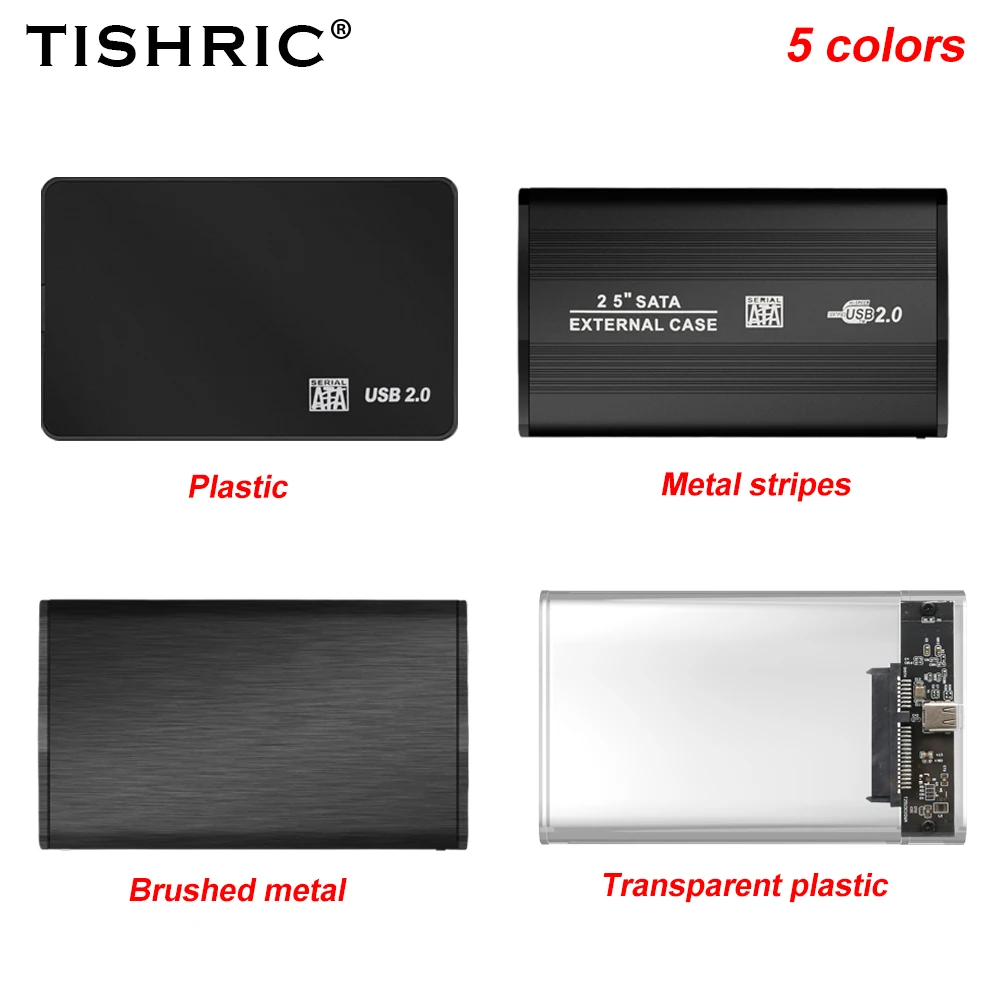 TISHRIC 2 5 дюймов Hdd чехол для жесткого диска с Usb 0/3 0 Sata 8 ТБ футляр внешнего Корпус