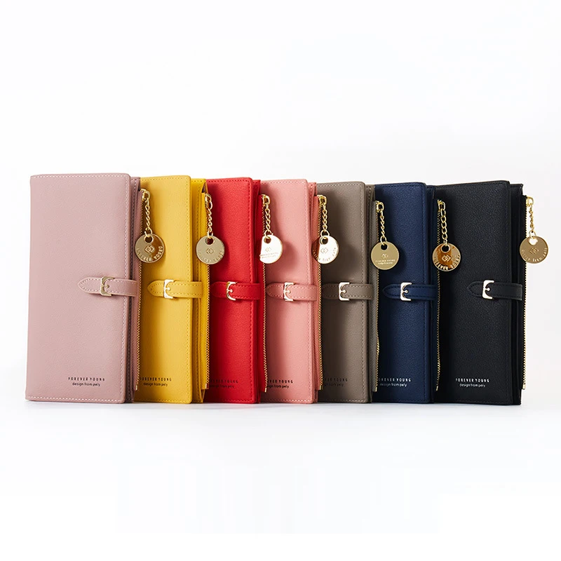 YIZHONG Fashion Women Wallets and Purses Wristband Long Female Wallet Clutch Zipper Phone Pocket Card Holder Ladies Carteras