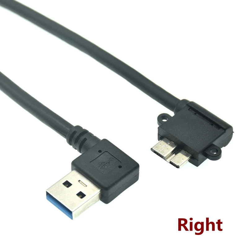 USB 3.0 90-Degree Right Angle Data Charging Cable for HDD Case with A Male to Micro B Male Adapter Description Image.This Product Can Be Found With The Tag Names Computer Cables Connecting, Computer Peripherals, Data charging cable, PC Hardware Cables Adapters