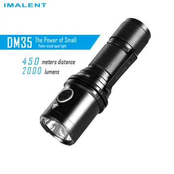 

Imalent DM35 Rechargeable Flashlight XHP35 HI LED max 2000 lumen beam thorw 450 meter torch with Micro-USB 5000mAh battery