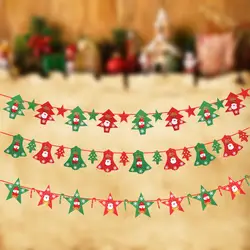 Новинка; Рождественские украшения Рождественские Висячие флажки для отелей, моллов магазин тянуть флаг для рождественской вечеринки