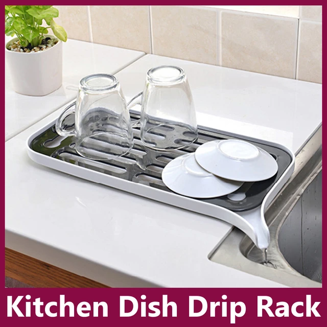 Kitchen Plastic Dish Drainer Tray Large Sink Organizer Drying Rack Drain  Rack