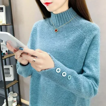 

render unlined upper garment of female long sleeve inside a new winter 2019 western style coat loose straight sweater