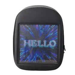 Новый Умный светодиодный рюкзак крутой черный настраиваемый рюкзак для ноутбука инновационный Рождественский подарок школьная сумка