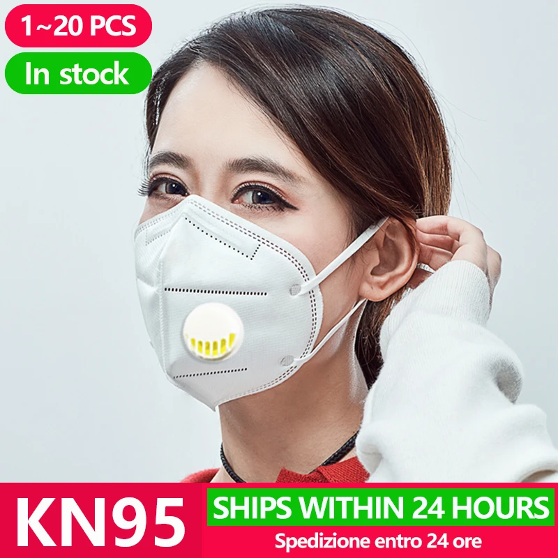 

[1~20PCS]KN95 Disposable Face N95 Surgical Filter Mask Anti Mouth Cover Facial Dust Pm2.5 Ffp3 ffp2 Respirator Masks