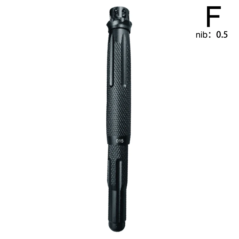 Fuliwen 015 мельница металлическая алюминиевая авторучка вращающаяся Рубиновая ручка сверху EF/F/M с ручкой сумка Подарочная коробка канцелярские принадлежности - Цвет: F
