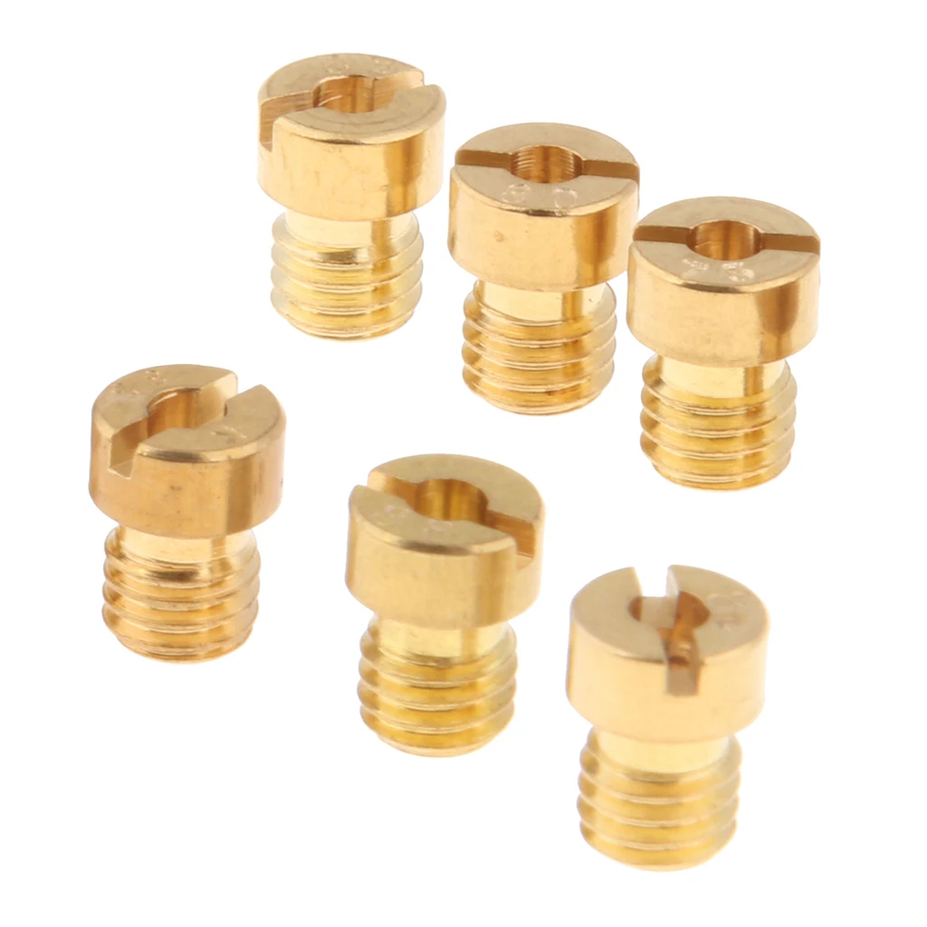 6x Injector Nozzles Motorcycle Carburetor Main Jet 6 Size: 75 78 80 82 85 88