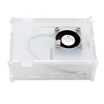 

Demo Board Accessories Transparent Acrylic Shell + Cooling Fan + Heat Sink Set Fit for Raspberry Pi 4 Model B orange pi