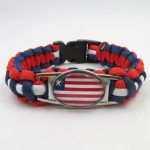 Бесконечная любовь liberia деревенский браслет ручной работы liberia веревочный браслет модный браслет liberia для мужчин и женщин флаг браслет