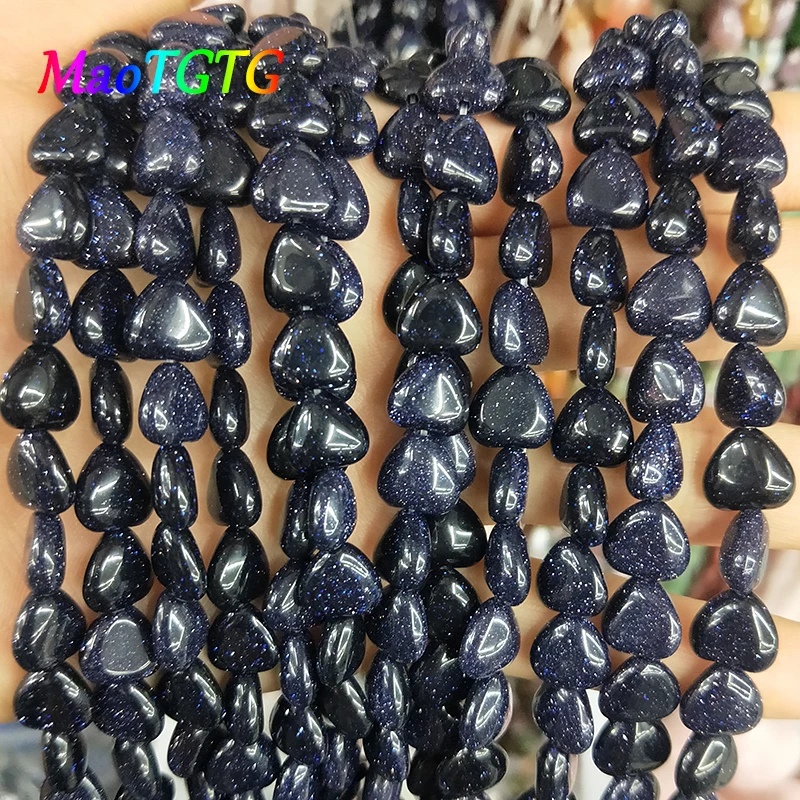 

Natural Blue Sand Stone Beads For Jewelry Making DIY Necklace Bracelet 10x10x5mm Heart Shaped Blue Sand Stone Beads Wholesale