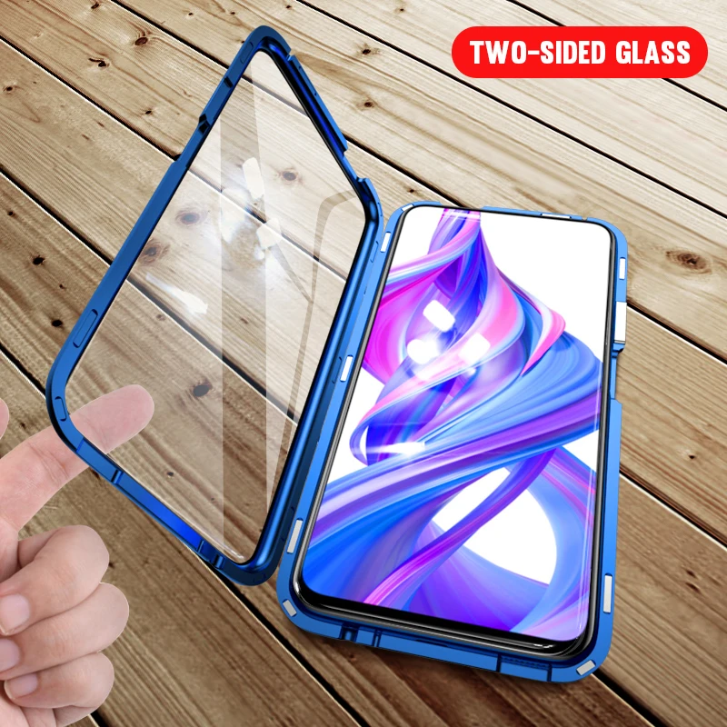 

Magnetic Adsorption Metal Case For Huawei P Smart Plus 2019 P20 P30 Lite Pro Mate 10 20 Honor 9X 20 10i 8X Tempered Glass Cover