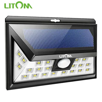 

Litom 24 LED solar light IP65 waterproof Wide Angle Security Motion Sensor Light with 3 Modes Motion Activated for Patio Garden