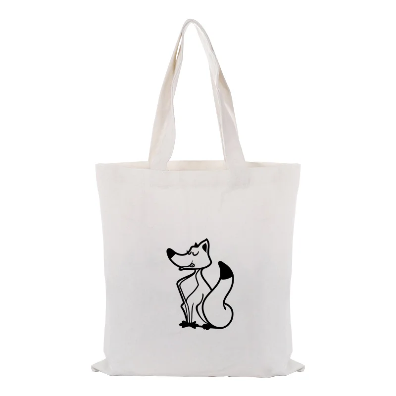 

Canvas Tote Bag Handbag ILLUSTRATION Shopping Bag Custom Print Logo DIY Daily Use Eco Reusable Recycled