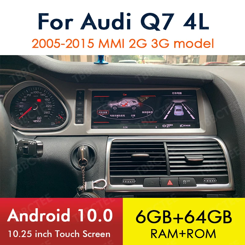 Android 10 Wireless CarPlay 6+64G For Audi Q7 4L 2005~2015 MMI 2G 3G GPS Navigation Car Multimedia Player Radio Stereo WiFi