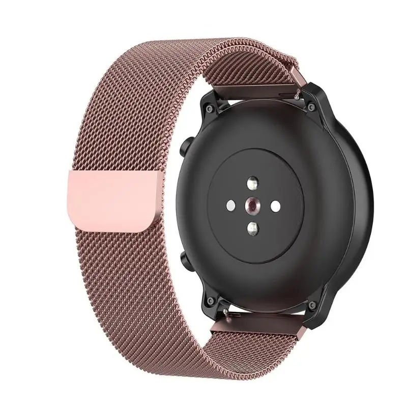 Металлическая Миланская петля на запястье для Xiaomi Huami AMAZFIT Bip ремешок 20 мм 22 мм ремешок для Amazfit GTR 42 42 мм/47 47 мм ремешок