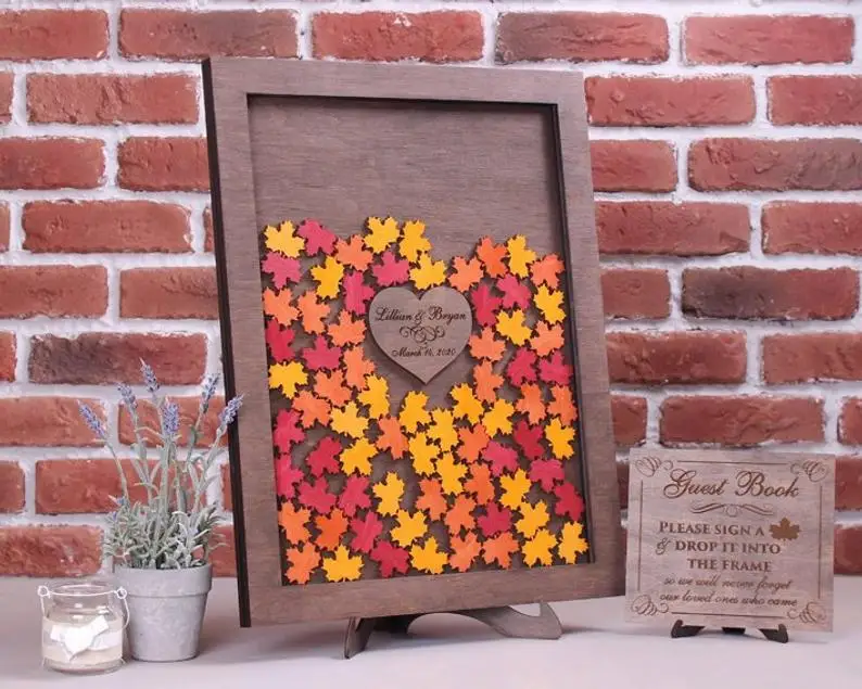 

Personalized Drop Box Wedding Guest Book Wood Drop Heart Guest Book AlternativeS Rustic Wood Wedding Sign Book Wedding Decor