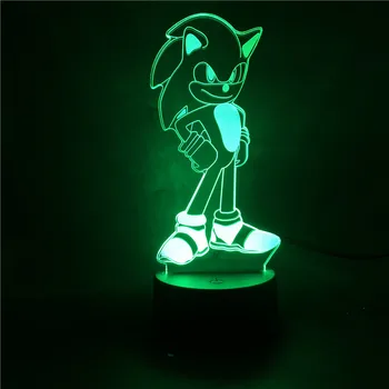 

Bluetooth Base Internet The Hedgehog Sonic Best Gift Touch Sensor Atmosphere Bright Base LED Night Light Colorful with Remote