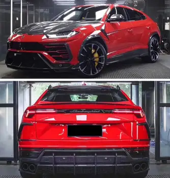 

Carbon Fiber Front Lip Bumper&Side Body skirt Splitters Wind knife Aprons&Wing Spoiler&Rear Diffuser Cover For Lamborghini Urus