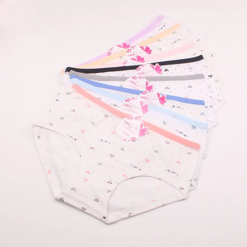 Girls' Underwear Cotton Middle-aged Children's Briefs Student 8-11 Years Old Girl Floral Shorts Mixed | Женская одежда